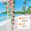 image:imageVINGLI 85in Wooden Arbor Wedding Arch for Ceremony Wood Trellis for Plant Climbing Christmas Decor Pergola for Garden Backyard Lawn BlackWhite