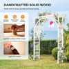 image:imageVINGLI 85in Wooden Arbor Wedding Arch for Ceremony Wood Trellis for Plant Climbing Christmas Decor Pergola for Garden Backyard Lawn BlackWhite