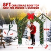 image:imageVINGLI 8FT Christmas Archway Lighted Holiday Arch Decor with 350 LED Lights amp 1650 Branch Tips Flat Top PVC Arch for Outdoor Garden Arch Party Wedding amp Holiday DecorGreenRooftop