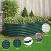 image:imageVINGLI 8x4x2ft Galvanized Raised Garden Beds Oval Planter Boxes Outdoor Raised Garden Bed for Gardening Easy Assembly Planter Boxes for Vegetables GreenGreen