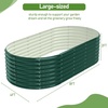 image:imageVINGLI 8x4x2ft Galvanized Raised Garden Beds Oval Planter Boxes Outdoor Raised Garden Bed for Gardening Easy Assembly Planter Boxes for Vegetables GreenGreen