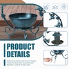 image:imageVINGLI Bird Bath with Bird Bowl Solar Bird Bath for Outside with Flower Planter PedestalBird Feeder with Solar lamp for Garden Yard Lawn Decor BlueBlue