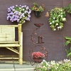 image:imageVINGLI Bird Bath with Bird Bowl Solar Bird Bath for Outside with Flower Planter PedestalBird Feeder with Solar lamp for Garden Yard Lawn Decor BlueGilded Bronze