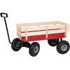 image:imageVINGLI Cargo Wagon Cart for Kids All Terrain Wagon with Wood Railing 10inch Pneumatic Turf Tires Children Garden Outdoor Red OrangeRed
