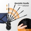 image:imageVINGLI Collapsible Wagons Carts Heavy Duty Foldable Utility Garden Grocery Shopping Cart with Big AllTerrain Beach Wheels amp Drink Holders with 220lbs Weight Capacity BlackBlue