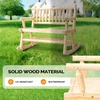 image:imageVINGLI Fir Wood Double Rocking Chair for Porch amp Garden  550lb Capacity WeatherResistant Outdoor Glider Bench with High Backrest Patio Rocker for Couples Backyard Deck RusticNatural