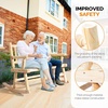 image:imageVINGLI Fir Wood Double Rocking Chair for Porch amp Garden  550lb Capacity WeatherResistant Outdoor Glider Bench with High Backrest Patio Rocker for Couples Backyard Deck RusticNatural