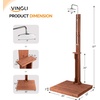 image:imageVINGLI Freestanding Outdoor Shower with Base Solid Cedar Wood Garden Shower for Poolside Backyard amp Beach HeightAdjustable Cold Water Outside Shower Station Brown