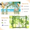 image:imageVINGLI Garden Arbor Arch Archway for Wedding Ceremony Party Steel Garden Trellis for Plant Climbing Christmas Garden Decorations Pergola for Garden Backyard Lawn Black 522x228x839inOlive Green