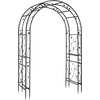 image:imageVINGLI Garden Arbor Arch Archway for Wedding Ceremony Party Steel Garden Trellis for Plant Climbing Christmas Garden Decorations Pergola for Garden Backyard Lawn Black 522x228x839inBlack