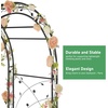 image:imageVINGLI Garden Arbor Arch Archway for Wedding Ceremony Party Steel Garden Trellis for Plant Climbing Christmas Garden Decorations Pergola for Garden Backyard Lawn Black 522x228x839inBlack