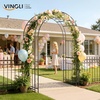 image:imageVINGLI Garden Arbor Arch Archway for Wedding Ceremony Party Steel Garden Trellis for Plant Climbing Christmas Garden Decorations Pergola for Garden Backyard Lawn Black 522x228x839inBronze