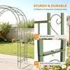 image:imageVINGLI Garden Arbor Arch Archway for Wedding Ceremony Party Steel Garden Trellis for Plant Climbing Christmas Garden Decorations Pergola for Garden Backyard Lawn Black 522x228x839inOlive Green