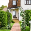 image:imageVINGLI Garden Arbor Arch Archway for Wedding Ceremony Party Steel Garden Trellis for Plant Climbing Christmas Garden Decorations Pergola for Garden Backyard Lawn Black 522x228x839inBlack