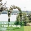 image:imageVINGLI Garden Arbor Arch Archway for Wedding Ceremony Party Steel Garden Trellis for Plant Climbing Christmas Garden Decorations Pergola for Garden Backyard Lawn Black 522x228x839inBlack