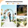 image:imageVINGLI Garden Arbor Arch Archway for Wedding Ceremony Party Steel Garden Trellis for Plant Climbing Christmas Garden Decorations Pergola for Garden Backyard Lawn Black 522x228x839inOlive Green