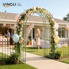 image:imageVINGLI Garden Arbor Arch Archway for Wedding Ceremony Party Steel Garden Trellis for Plant Climbing Christmas Garden Decorations Pergola for Garden Backyard Lawn Black 522x228x839inOlive Green