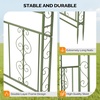 image:imageVINGLI Garden Arbor Arch Archway for Wedding Ceremony Party Steel Garden Trellis for Plant Climbing Christmas Garden Decorations Pergola for Garden Backyard Lawn Black 522x228x839inOlive Green