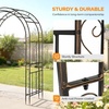 image:imageVINGLI Garden Arbor Arch Archway for Wedding Ceremony Party Steel Garden Trellis for Plant Climbing Christmas Garden Decorations Pergola for Garden Backyard Lawn Black 522x228x839inBronze