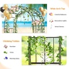 image:imageVINGLI Garden Arbor Arch Archway for Wedding Ceremony Party Steel Garden Trellis for Plant Climbing Christmas Garden Decorations Pergola for Garden Backyard Lawn Black 522x228x839inBronze