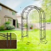 image:imageVINGLI Garden Arbor Arch Archway for Wedding Ceremony Party Steel Garden Trellis for Plant Climbing Christmas Garden Decorations Pergola for Garden Backyard Lawn Black 522x228x839inBlack