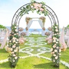image:imageVINGLI Garden Arbor Arch Wedding Arch Archway for Ceremony Party Durable Steel Trellis for Plant Climbing Christmas Decorations Pergola for Backyard Lawn Patio YardArbor