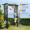 image:imageVINGLI Garden Arbor PVC Wedding Arch for Ceremony Party Garden Trellis for Climbing Plants Outdoor Arch Backdrop Stand for Garden Backyard Lawn Wedding BlackBlack