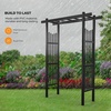 image:imageVINGLI Garden Arbor PVC Wedding Arch for Ceremony Party Garden Trellis for Climbing Plants Outdoor Arch Backdrop Stand for Garden Backyard Lawn Wedding BlackBlack
