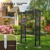 image:imageVINGLI Garden Arbor PVC Wedding Arch for Ceremony Party Garden Trellis for Climbing Plants Outdoor Arch Backdrop Stand for Garden Backyard Lawn Wedding BlackBlack