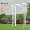 image:imageVINGLI Garden Arbor PVC Wedding Arch for Ceremony Party Garden Trellis for Climbing Plants Outdoor Arch Backdrop Stand for Garden Backyard Lawn Wedding BlackWhite