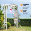 image:imageVINGLI Garden Arbor PVC Wedding Arch for Ceremony Party Garden Trellis for Climbing Plants Outdoor Arch Backdrop Stand for Garden Backyard Lawn Wedding BlackWhite