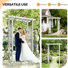 image:imageVINGLI Garden Arbor PVC Wedding Arch for Ceremony Party Garden Trellis for Climbing Plants Outdoor Arch Backdrop Stand for Garden Backyard Lawn Wedding BlackWhite