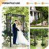 image:imageVINGLI Garden Arbor PVC Wedding Arch for Ceremony Party Garden Trellis for Climbing Plants Outdoor Arch Backdrop Stand for Garden Backyard Lawn Wedding BlackBlack