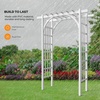 image:imageVINGLI Garden Arbor PVC Wedding Arch for Ceremony Party Garden Trellis for Climbing Plants Outdoor Arch Backdrop Stand for Garden Backyard Wedding Lawn BlackWhite