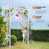 image:imageVINGLI Garden Arbor PVC Wedding Arch for Ceremony Party Garden Trellis for Climbing Plants Outdoor Arch Backdrop Stand for Garden Backyard Wedding Lawn BlackWhite