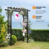 image:imageVINGLI Garden Arbor PVC Wedding Arch for Ceremony Party Garden Trellis for Climbing Plants Outdoor Arch Backdrop Stand for Garden Backyard Wedding Lawn BlackBlack