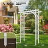 image:imageVINGLI Garden Arbor PVC Wedding Arch for Ceremony Party Garden Trellis for Climbing Plants Outdoor Arch Backdrop Stand for Garden Backyard Wedding Lawn BlackWhite