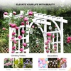 image:imageVINGLI Garden Arbor PVC Wedding Arch for Ceremony Party Garden Trellis for Climbing Plants Outdoor Arch Backdrop Stand for Garden Backyard Wedding Lawn BlackWhite