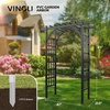 image:imageVINGLI Garden Arbor PVC Wedding Arch for Ceremony Party Garden Trellis for Climbing Plants Outdoor Arch Backdrop Stand for Garden Backyard Wedding Lawn BlackBlack