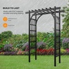 image:imageVINGLI Garden Arbor PVC Wedding Arch for Ceremony Party Garden Trellis for Climbing Plants Outdoor Arch Backdrop Stand for Garden Backyard Wedding Lawn BlackBlack