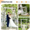 image:imageVINGLI Garden Arbor Vinyl Wedding Arch for Ceremony Party Garden Trellis for Climbing Plants Arch Backdrop Stand for Garden Backyard Lawn Weddingarbor with gate
