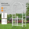 image:imageVINGLI Garden Arbor with Gate PVC Frame Trellis Garden Arch for Plant Climbing Vinyl Pergola Wedding Arch Backdrop Standing for Backyard Lawn Event WhiteWhite