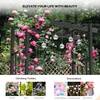 image:imageVINGLI Garden Arbor with Gate and Fence PVC Wedding Arch for Ceremony Party Garden Trellis for Climbing Plants Outdoor Arch Backdrop Stand for Garden Backyard Lawn WeddingBlack