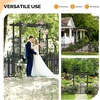 image:imageVINGLI Garden Arbor with Gate and Fence PVC Wedding Arch for Ceremony Party Garden Trellis for Climbing Plants Outdoor Arch Backdrop Stand for Garden Backyard Lawn WeddingBlack