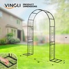 image:imageVINGLI Garden Arch Trellis 76ft Arch Trellis for Climbing Plants Metal Garden Arbor with Flat Base Design for Outdoor amp Indoor Lawn Wooden Floor Concrete HeartShaped Olive GreenHeartshaped  Black