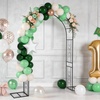 image:imageVINGLI Garden Arch Trellis 76ft Arch Trellis for Climbing Plants Metal Garden Arbor with Flat Base Design for Outdoor amp Indoor Lawn Wooden Floor Concrete HeartShaped Olive GreenHeartshaped  Black