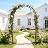 image:imageVINGLI Garden Arch Trellis 76ft Arch Trellis for Climbing Plants Metal Garden Arbor with Flat Base Design for Outdoor amp Indoor Lawn Wooden Floor Concrete HeartShaped Olive GreenHeartshaped  Black