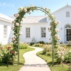 image:imageVINGLI Garden Arch Trellis 76ft Arch Trellis for Climbing Plants Metal Garden Arbor with Flat Base Design for Outdoor amp Indoor Lawn Wooden Floor Concrete HeartShaped Olive GreenHeartshaped  Olive Green
