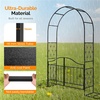image:imageVINGLI Garden Arch Trellis 76ft Garden Arch with Gate for Climbing Plants and Decoration Metal Garden Arbor with Flat Base Design for Outdoor amp Indoor Lawn Wooden Floor Concrete