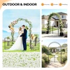 image:imageVINGLI Garden Arch Trellis 76ft Garden Arch with Gate for Climbing Plants and Decoration Metal Garden Arbor with Flat Base Design for Outdoor amp Indoor Lawn Wooden Floor Concrete